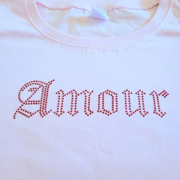 La Luna🌙 "Amour"♥️ Rhinestone Tee👕 - NWT - Picture 14 of 14